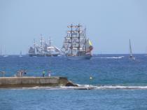 Ship regatta in the summer